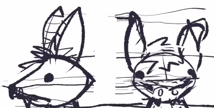 preview of an upcoming character for a doodle